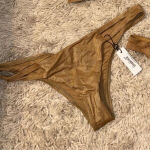 Vitamin A Gold Bikini bottom size 14 XL (fits like a size 8 or 10)